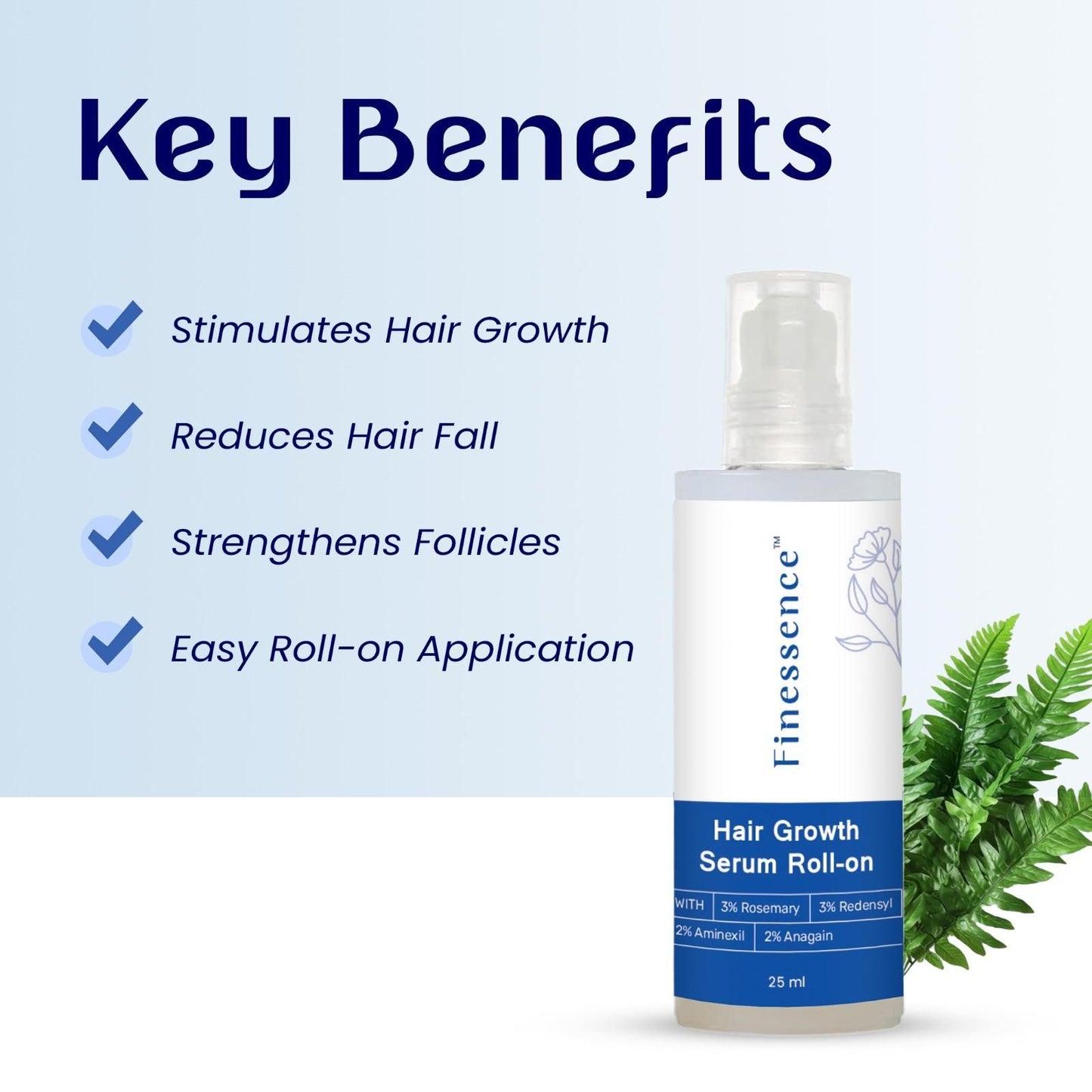 Finessence Rosemary Hair Growth Serum (Roll On) 25ml