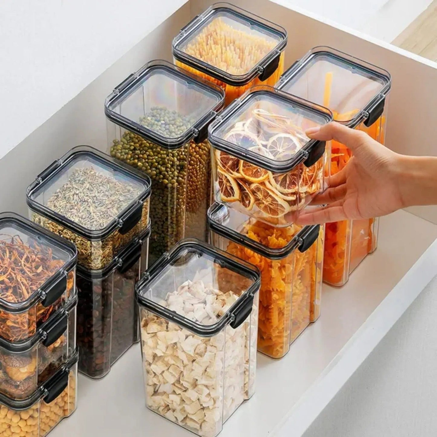 Premium Airtight Kitchen Storage Containers – BPA Free | Stackable | Space-Saving Design